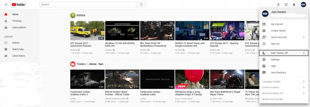 YouTube Normal Theme