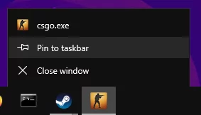 Pin CSGO to Taskbar