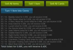 Sell Trading Cards on Steam