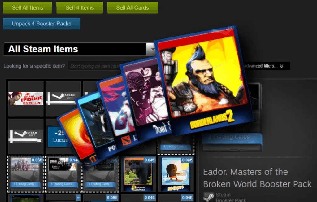 Sell Steam Inventory (feature)