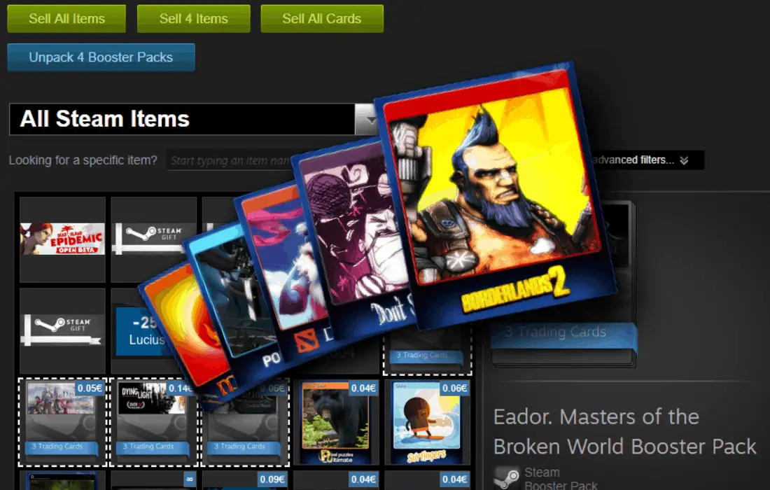 steam games with trading cards