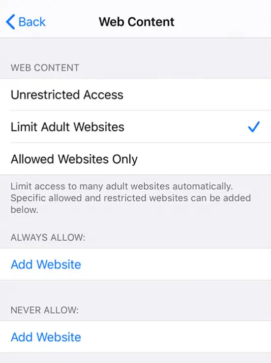 website blocker ios