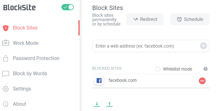 Site Block Dashboard