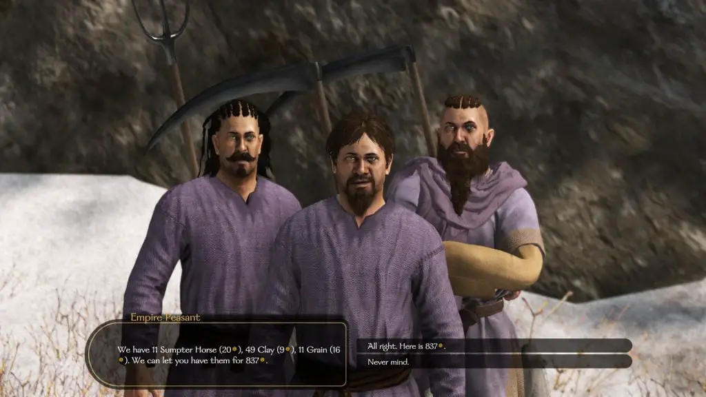 Bannerlord 2 Trading with Villagers