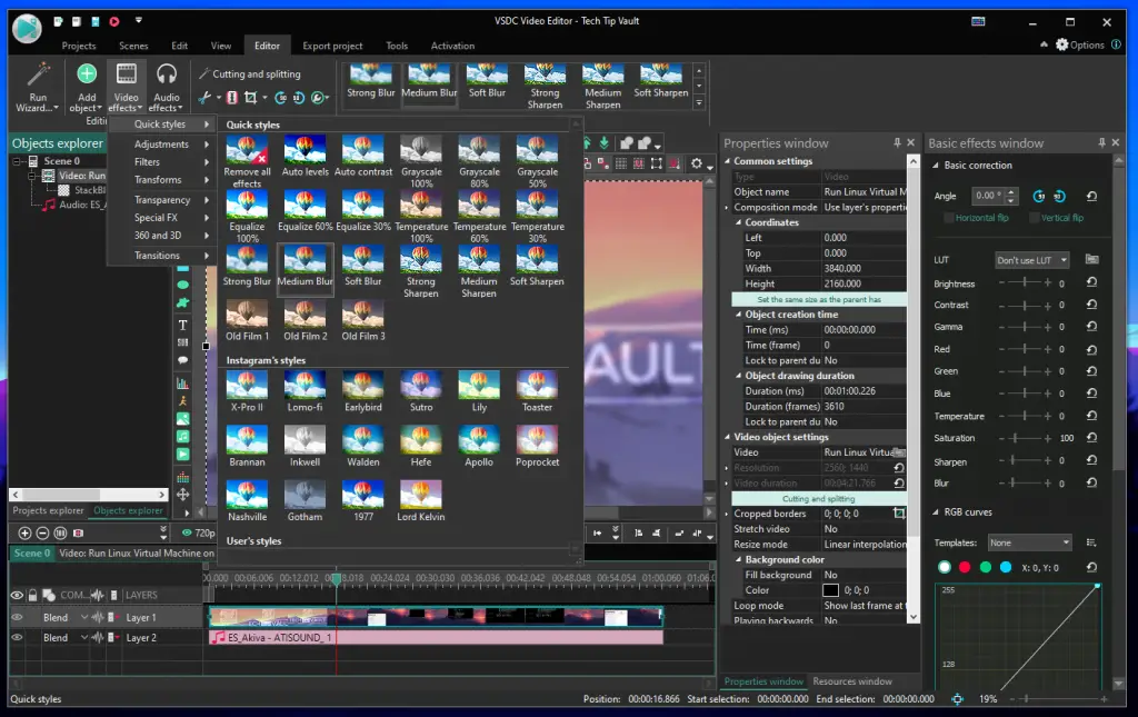 VSDC Video Editor VFX Motion Blur