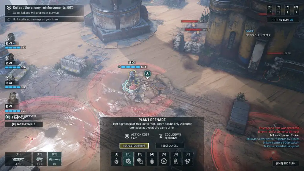 Gears Tactics Mine on Emergence Hole