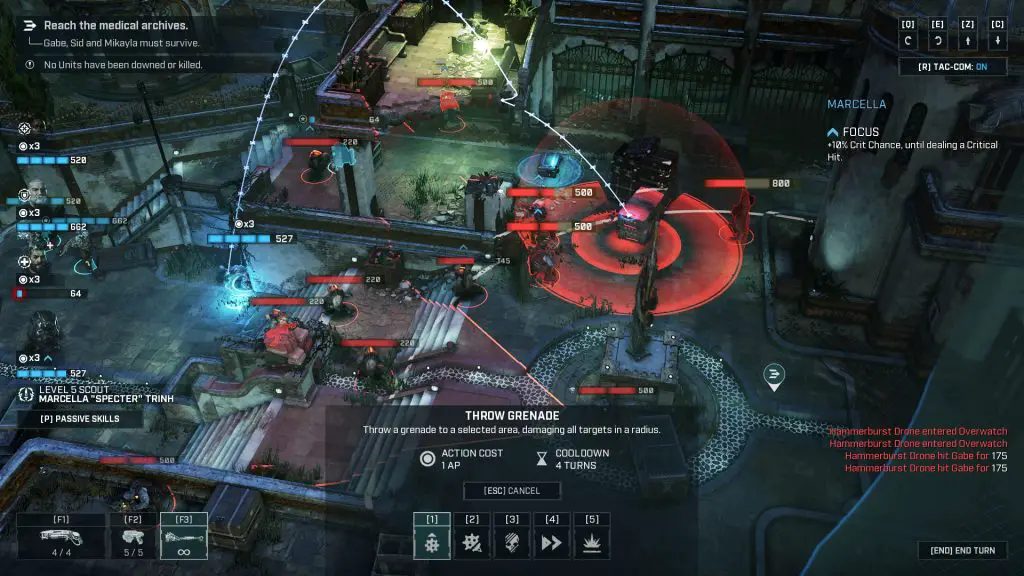 Gears Tactics Grenade Throwing