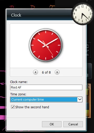 Clock Gadget Customization