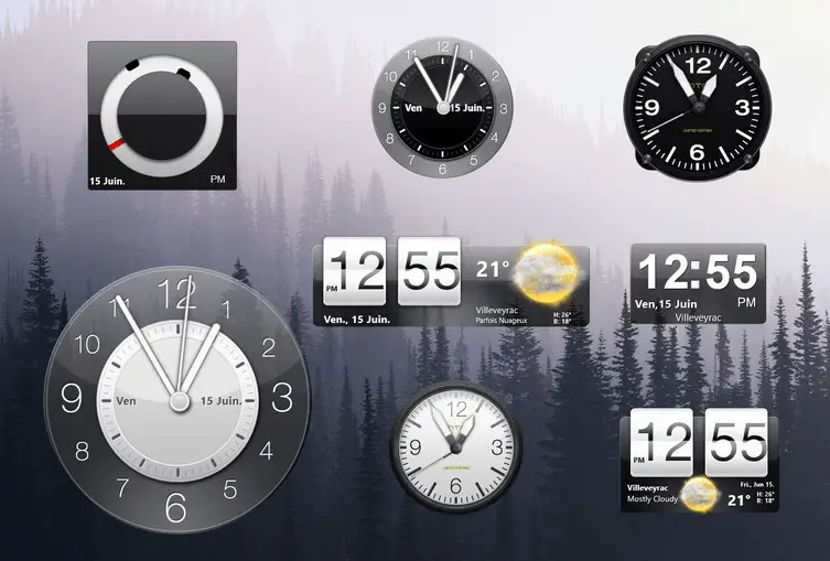 clock widget download for pc
