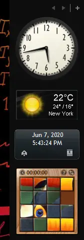 windows desktop clock widget