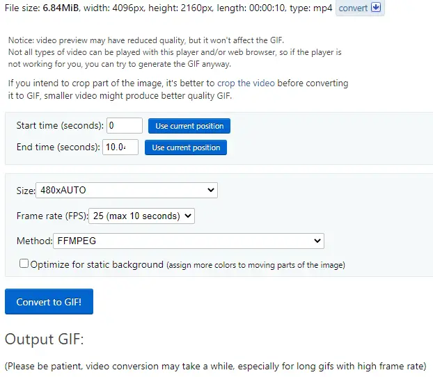 ezgif video to gif converter