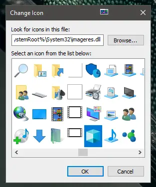 Change the icon for God mode folder