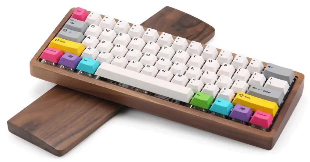 Custom wooden mechanical keyboard