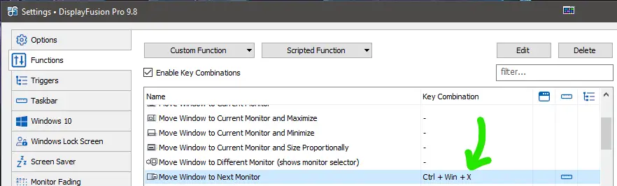 DisplayFusion Shortcut to Move Game to Second Monitor