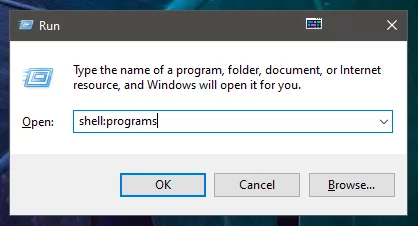 Find Windows programs folder