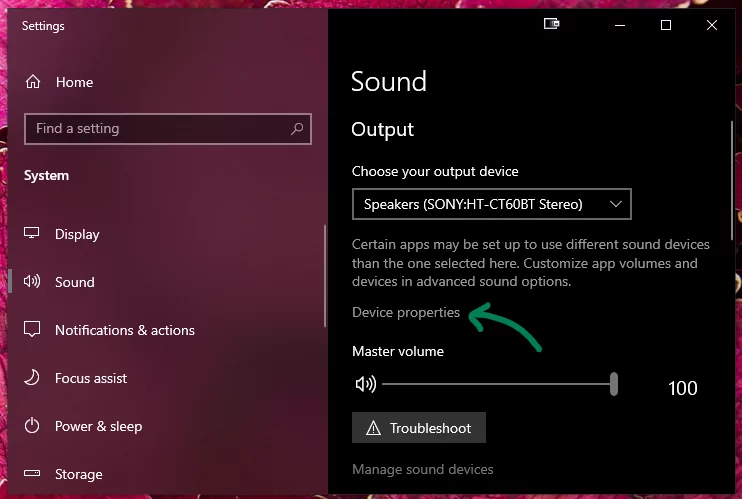 Sound Settings Manage Sound Devices